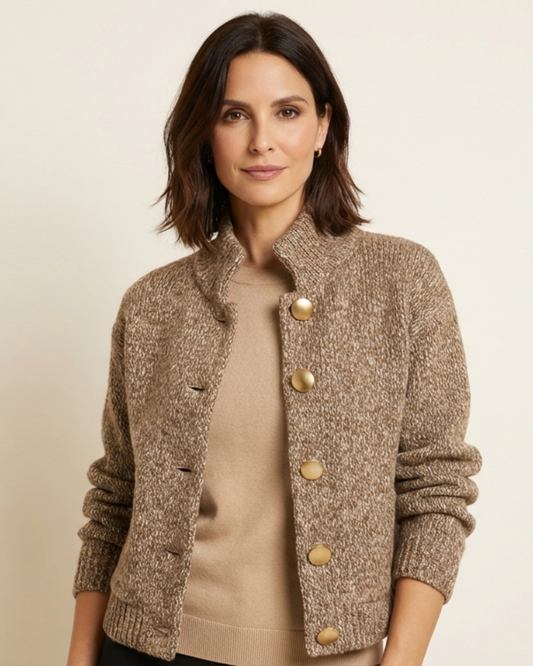 Aurora - Elegante chaqueta texturizada con botones grandes