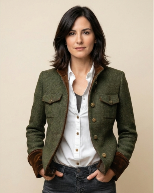 Daniela - Chaqueta elegante con detalles de terciopelo