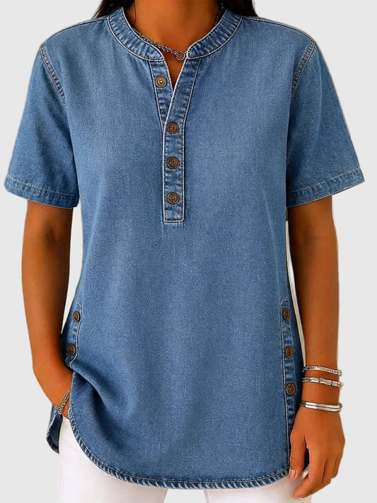 Julina - Blusa Vaquera De Corte Holgado