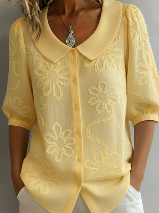Blerta - Blusa Floral Con Elegancia Natural
